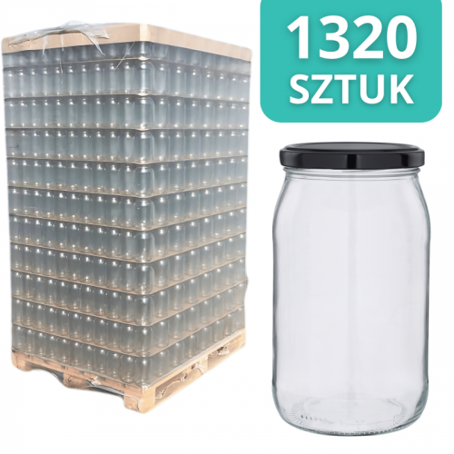 Słoik szklany 900 ml - PALETA - 1320 szt. (PAKOWANY PO 8 SZT.)
