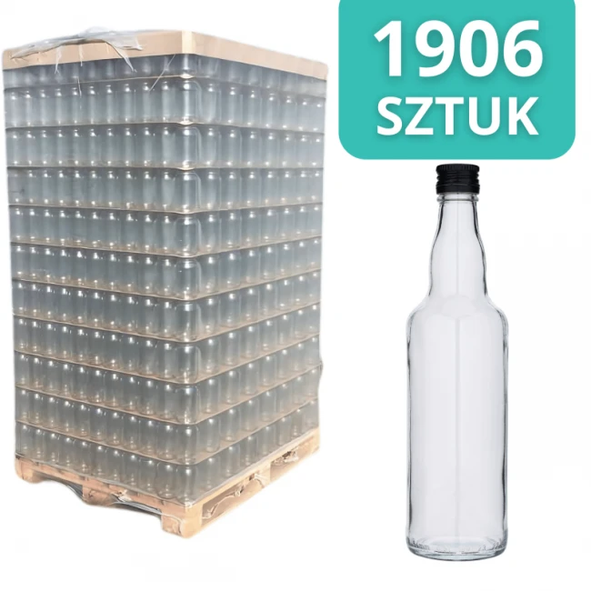 BUTELKA NA WÓDKĘ 500ML - PALETA - 1906 szt. (LUZ)