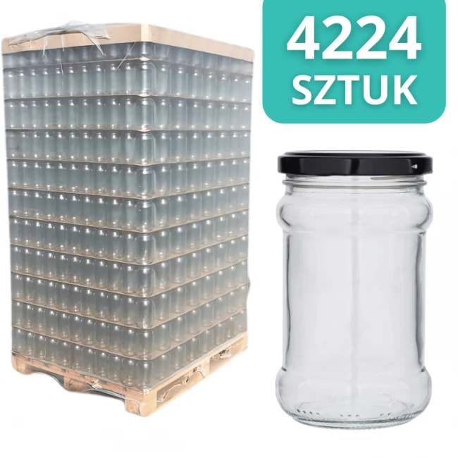 Słoik szklany 315 ml - PALETA - 4224 szt. (LUZ)