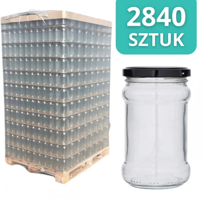 Słoik szklany 315 ml - PALETA - 2840 szt. (PAKOWANY PO 12 SZT.)
