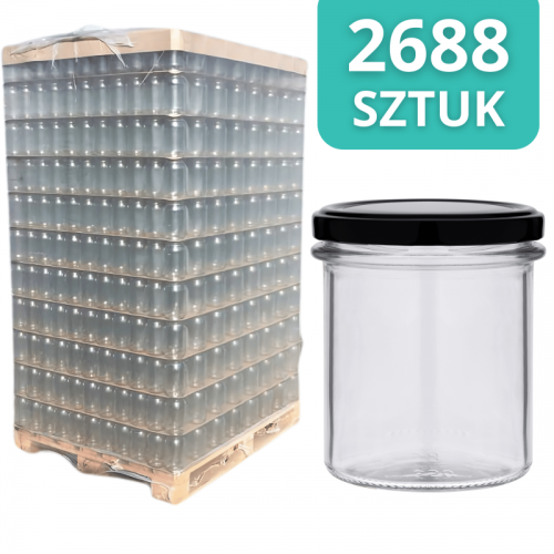 Słoik szklany 350 ml - PALETA - 2688 szt. (PAKOWANY PO 8 SZT.)
