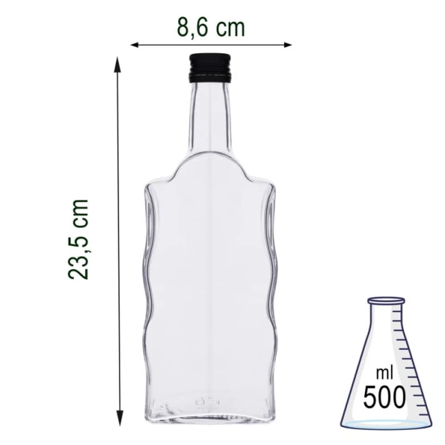 BUTELKA FALA  NA ALKOHOL 500ML - PALETA - 1860 szt. (PAKOWANA)