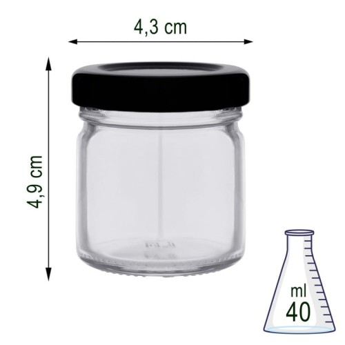 Słoik szklany 40 ml x100szt.