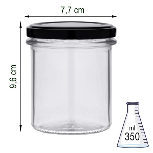 Słoik szklany 350 ml - PALETA - 2860 szt. (LUZ)