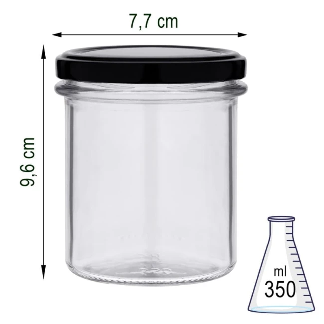 Słoik szklany 350 ml - PALETA - 2860 szt. (LUZ)