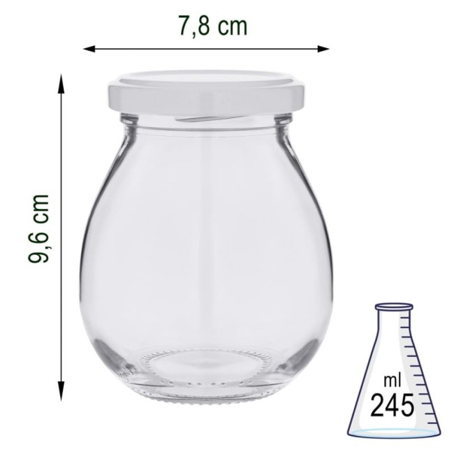 Słoik szklany 245 ml x 12szt (mayo)