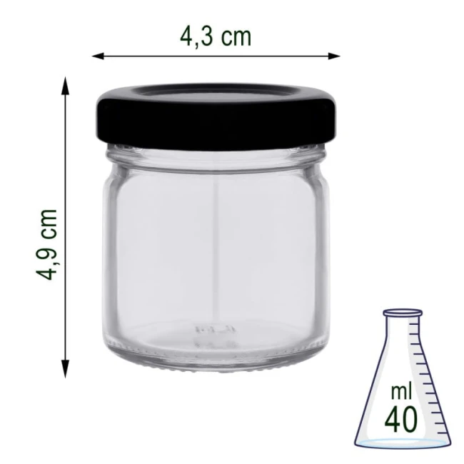 Słoik szklany 40 ml x50szt.