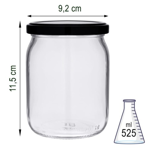 Słoik szklany 525 ml x8szt