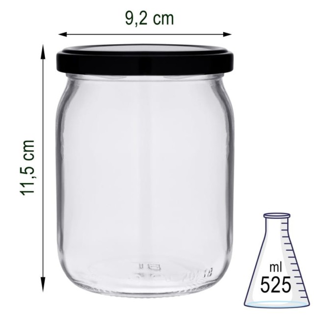 Słoik szklany 525 ml x8szt
