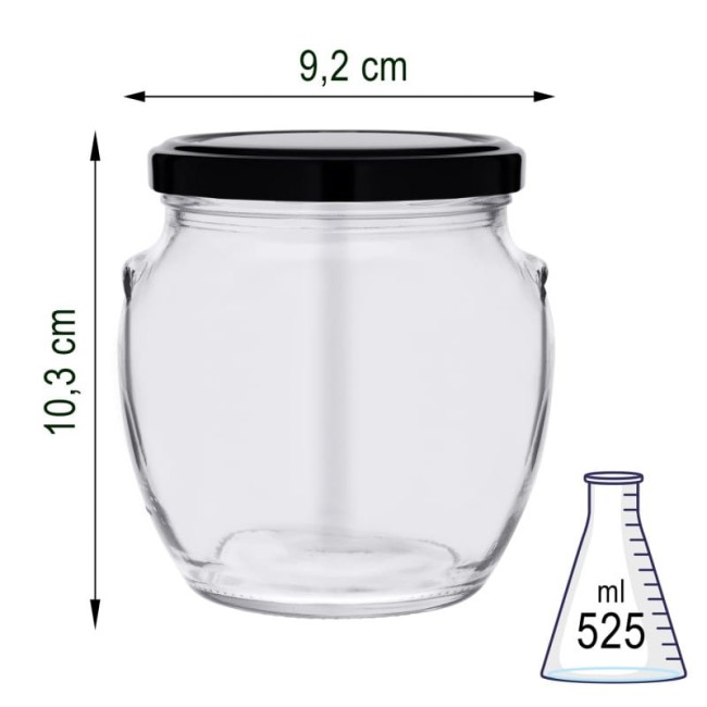 Słoik szklany 525 ml x 8szt (amfora)